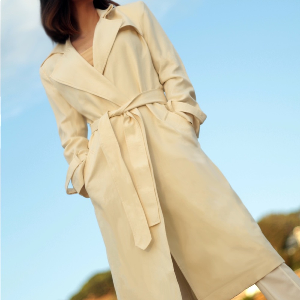 Loro piana linen trench coat